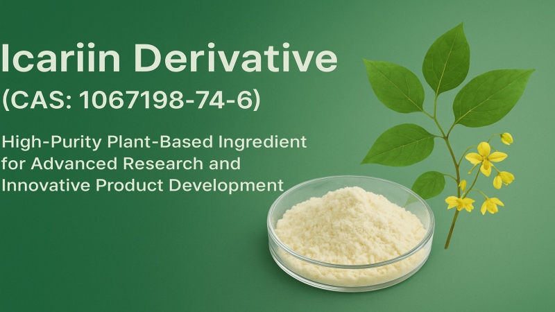 Derivado de icariina de alta pureza CAS 1067198-74-6 | Compuesto funcional natural de origen vegetal para aplicaciones farmacéuticas y biotecnológicas