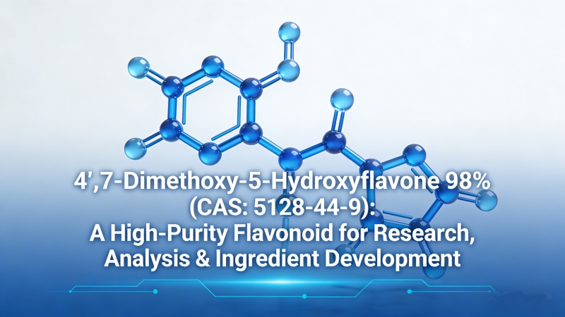 4',7-Dimetoxi-5-Hidroxiflavona 98% (CAS: 5128-44-9): Un flavonoide de alta pureza para investigación, análisis y desarrollo de ingredientes.