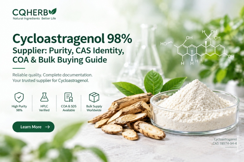 Proveedor de cicloastragenol al 98%: Pureza, CAS y guía de compra a granel.